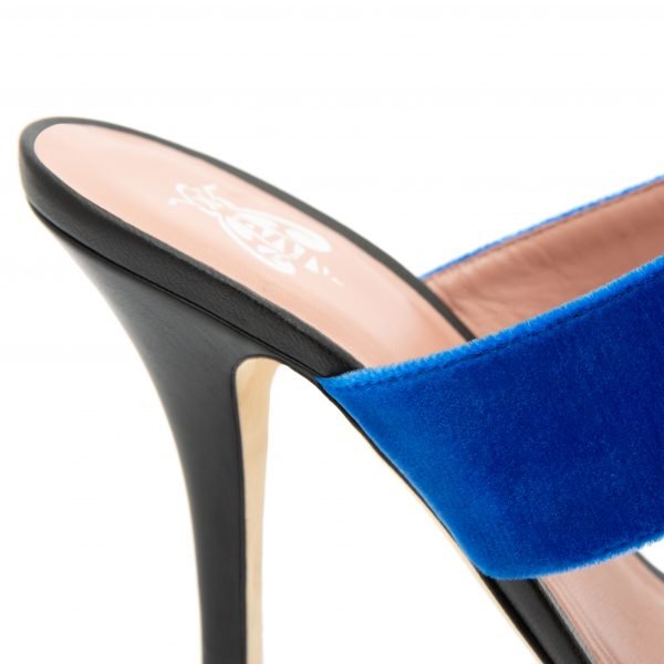 NICOLE velours bleu 100mm