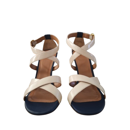 MICHELLE cuir vernis rose et bleu 100mm
