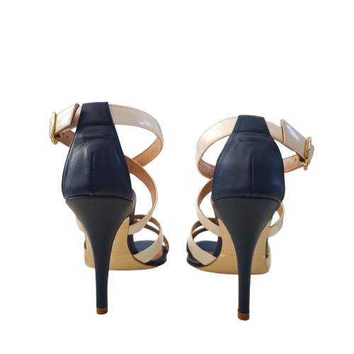 MICHELLE cuir vernis rose et bleu 100mm