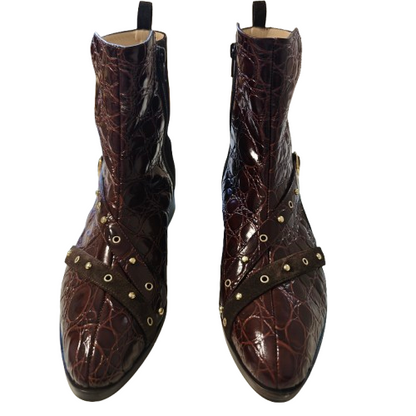 BRENDA cuir croco et daim 20mm