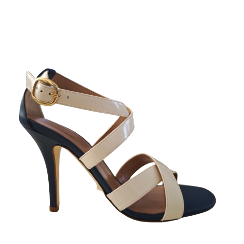 MICHELLE cuir vernis rose et bleu 100mm