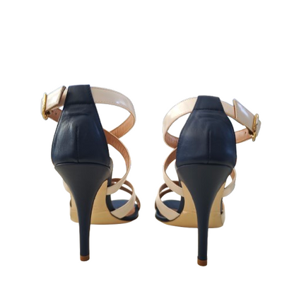 MICHELLE cuir vernis rose et bleu 100mm